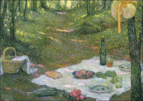Lunch in the Woods at Gerberoy (Detail)  -  Henri Le Sidaner  1925French 1862-1939