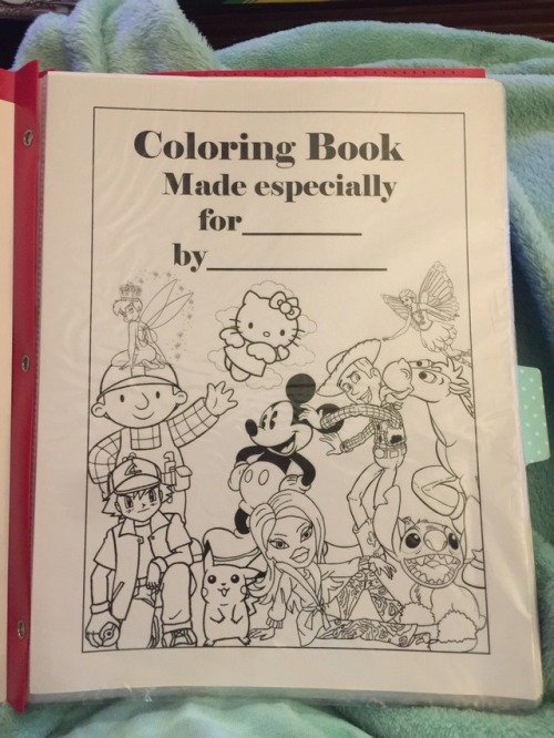 kittyssfwlittlespace:Made my own coloring book and I think Daddy got a little jealous of how cool it