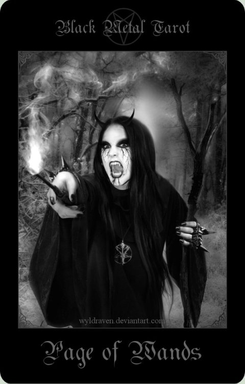 Black Metal Tarot - by Wyldraven art