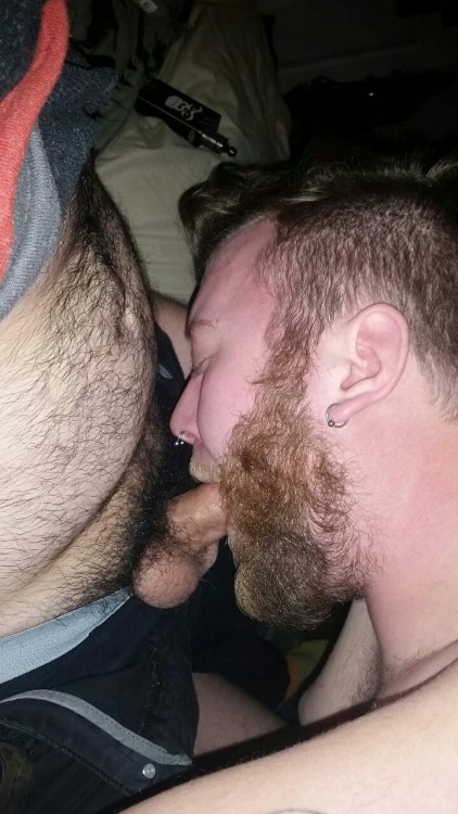 hairy-men-only: My beautiful boyfriend sucking my cock