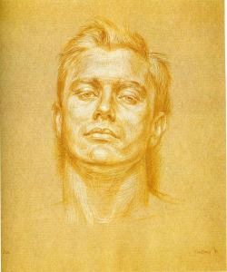 drawpaintprint:  Paul Cadmus: Portrait (1951)