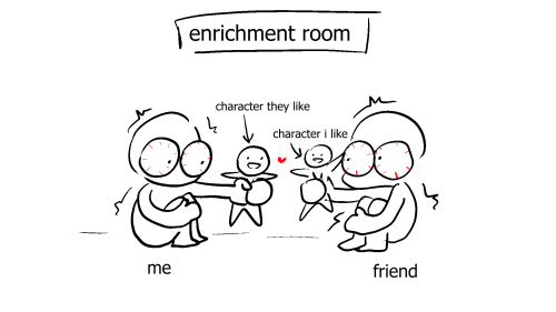 mielattes:bonding with friends over your favourite fictional little guys