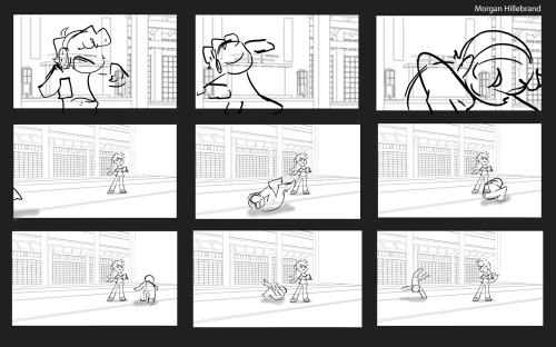 Some boards for a training montage I did in Alan Wan’s Cinematic Storytelling class! We worked