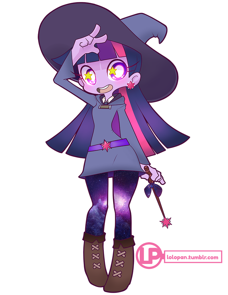 lolopan:  Here is a tiny Little Witch Equestria Twilight &lt;3Working on the