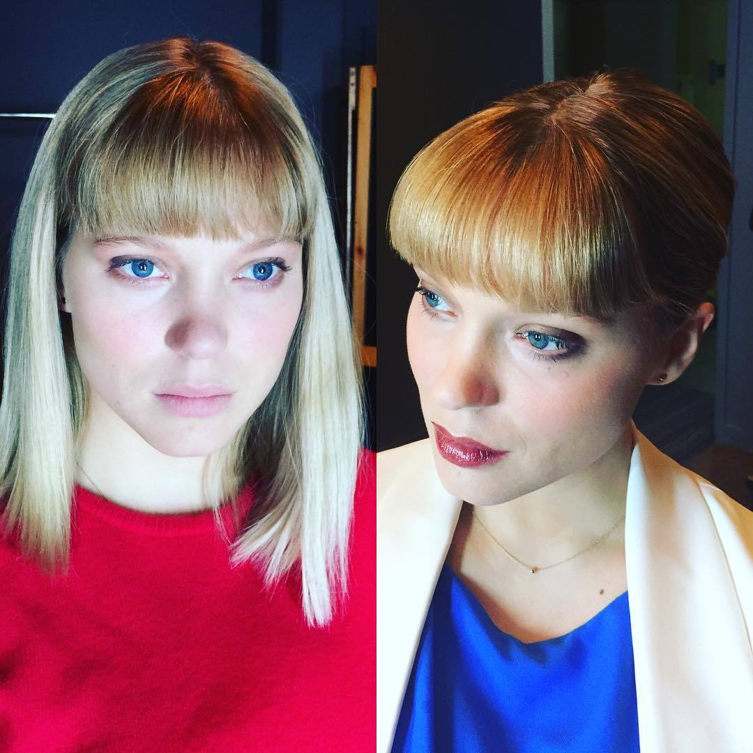 Léa Seydoux Daily — @love_celebrities_hair Filming with Lea Seydoux