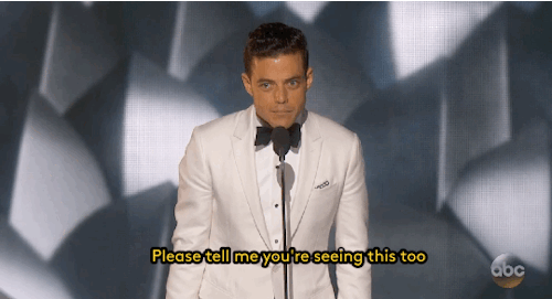 refinery29:  Rami Malek dedicates his Emmy to the Elliots out thereGifs: Emmys on ABC