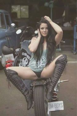 Theres room on the back of my Harley for her.