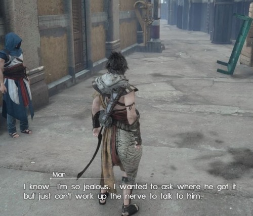 socialdegenerate:  Prompto has admirers  Fun fact: This is actually one of the very few times the tr