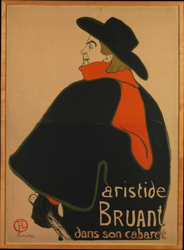 artist-lautrec: Aristide Bruant, at His Cabaret, Henri de Toulouse-Lautrec, 1893, Metropolitan Museu
