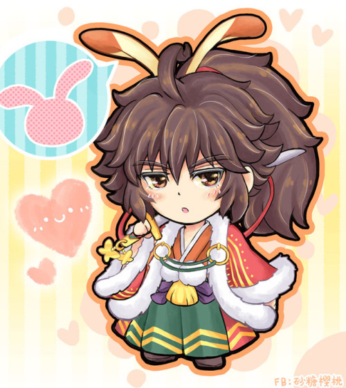 Sakamoto Ryoma in Monster strike.just wanna say he looks like wearing rabbit ears&hellip;so cute兎耳龍馬