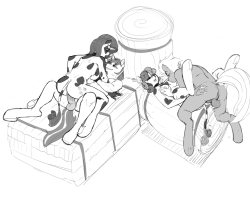 ponypicnic:  Cowgirl Sister Shagging Sketch