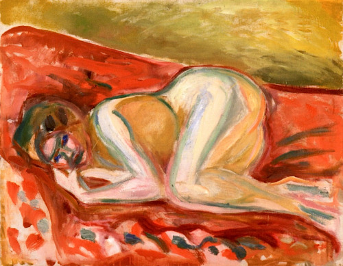 bofransson:  Crouching Nude Edvard Munch - 1917-1919