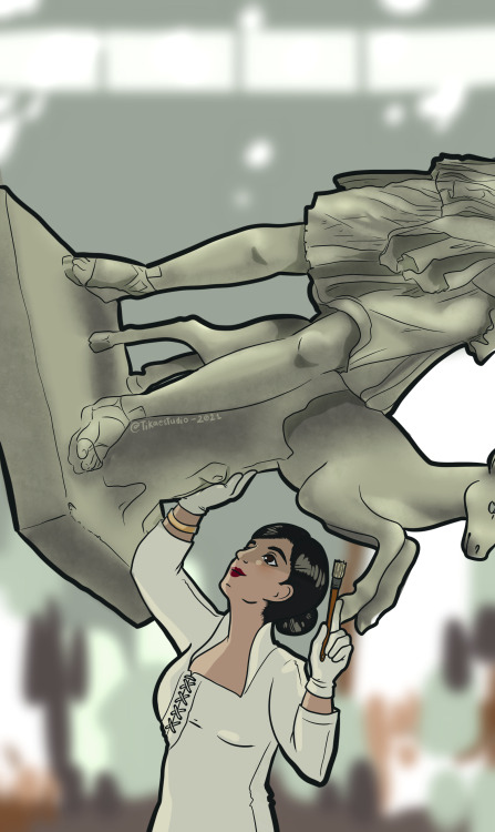 Diana Prince at Work.Having superstrenght must be useful when working with statues&hellip;(Honestly 