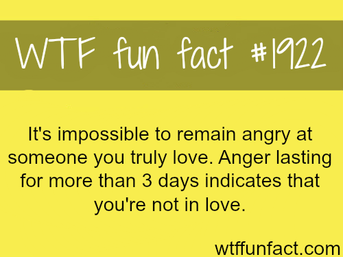 wtf-fun-factss:  Being angry on loved one - WTF fun facts