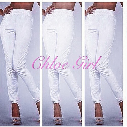 #White #Faux #Leather #Joggers #Pants I Only Have 6 Pairs #ChloeGirls Left 1st Come 1st Serve Only @