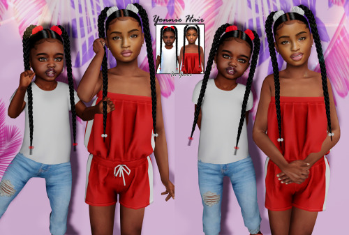 .UpDown Knot Bun- Hair comes in 3 swatches.Yonnie Braids for children- hair comes in 7 swatches.Rani