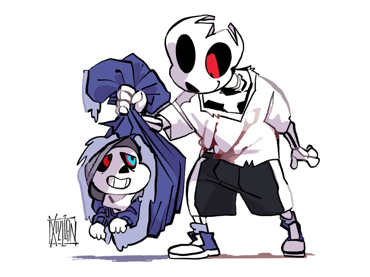 horror is just another kind of comedy — Dust sans by @ask-dusttale