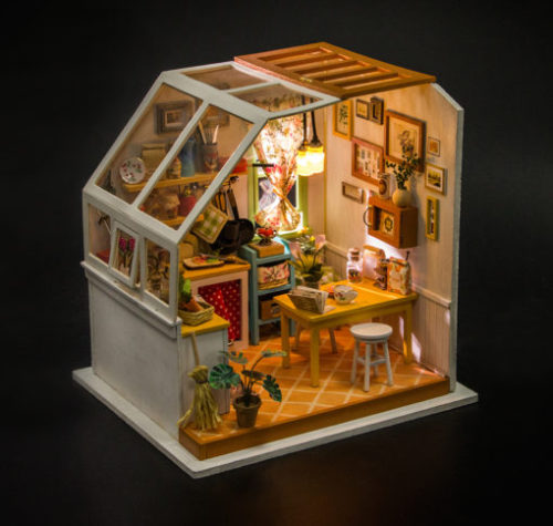 the-miniature-world:(via Country House Kitchen Miniature DIY Kit with LED Light - Curate Pop)