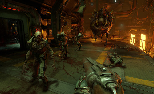 gamefreaksnz:   					Doom: New footage and screens from E3					id Software, the game studio that helped define the first-person  shooter genre, has a new interpretation of its classic demon-filled  action game in the works.Catch the new E3 footage here.