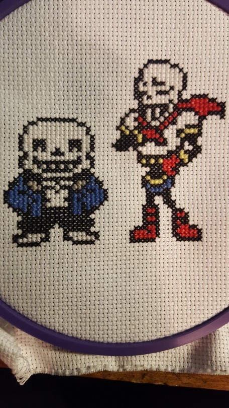 Cross Stitch Pattern Undertale Video Game Sans & Papyrus Funny -   Ireland