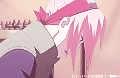 fuckyeahsasusaku:  I would return the slap, if I took you for a man. 