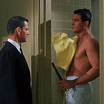 vintage-male-sensuality: Rock Hudson and Tony Randall in Lover Come Back (1961)