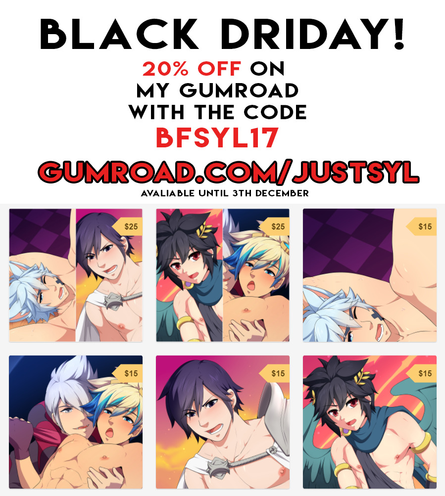 Don&rsquo;t miss the #blackfriday sales on my gumroad unsing the code BFSYL17