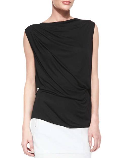 Helmut Lang Draped Cross-Back Jersey TopShop for more Skirts on Wantering.
