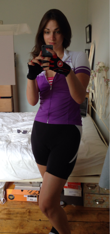 couturetri: Fully castelli’d up for my ride today! Even down to my rossocorsa socks! And I took my f