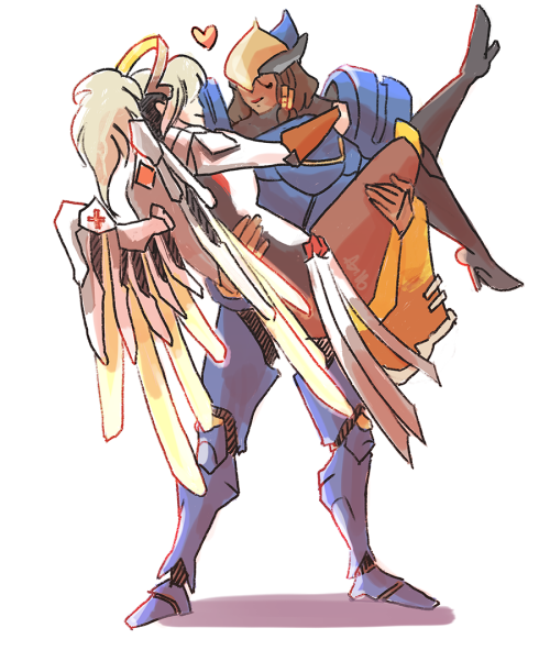 anjael: Some Pharah/Mercy for @probablyslightlyodd ~