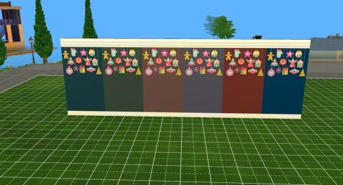 Festively DecoratedA new 2-panel “mural” wall in 6 colors and all heights.BGC.Ignore my low graphics