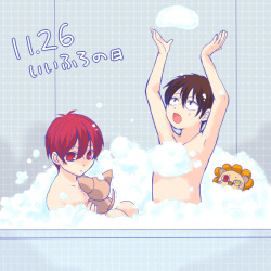 akafuri:  artist: なこ furi and akashi being so adorable ahh *__* 