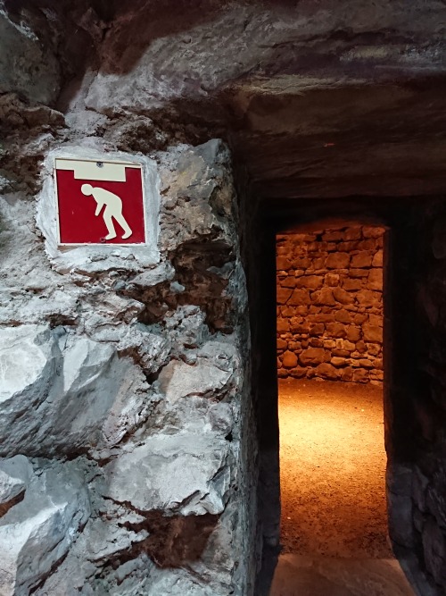 Danger signage. Castell Cas-gwent (Chepstow Castle), Chepstow, Monmouthshire, Wales