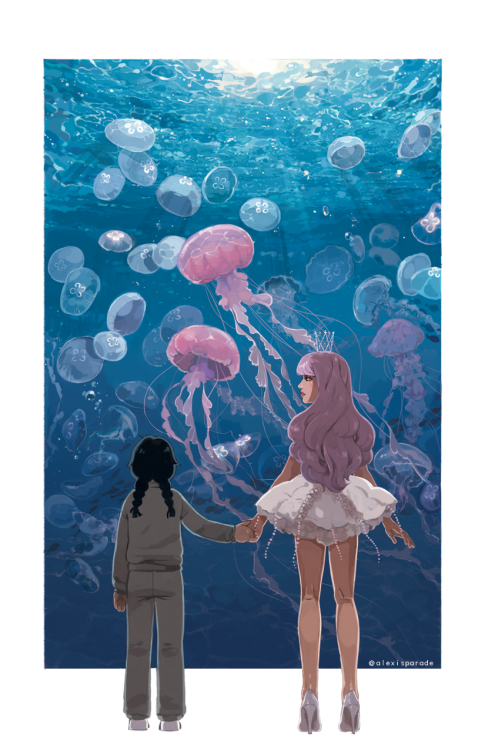 alexisparade:a new print for metrocon!! i LOVED the Princess Jellyfish anime, and while i still don’