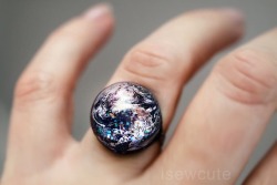 cubebreaker:  Resin glitter rings by isewcute feature images taken from the Hubble Space telescope right at your fingertips.