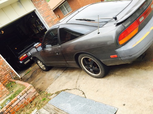 introducing everyone to Sophie my S13 ft Stella my S130 in the back .