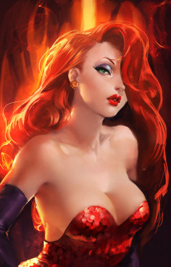 superheropornpics:  Jessica Rabbit looking