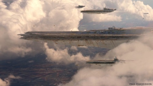 boatsthatfly:Mothership Escort by Paul Chadeisson