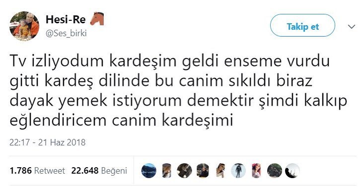 TV izliyodum kardeşim...