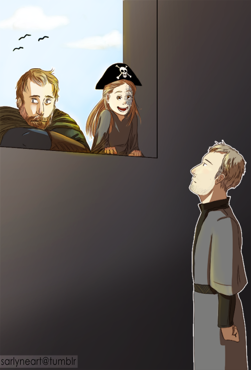 sarlyneart:Game of Thrones - Let’s become pirates!AU where Davos tells Shireen all kind of stories a