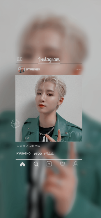 TOO - Kyungho (Instagram edit)Reblog if you save/use please!!Open them to get a full hd lockscreendo