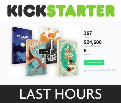 Only a few hours to go on our kickstarter campaign. Follow the action at the link in our profile. #k