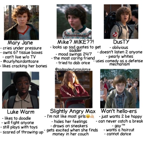 urszulonce:Stranger Things + Tag Yourself Meme {idk if a season 2 tag yourself meme was done already