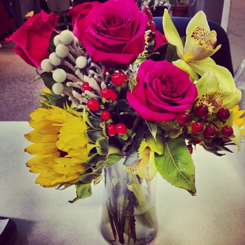 Pretty #flowers at work. #instaphoto