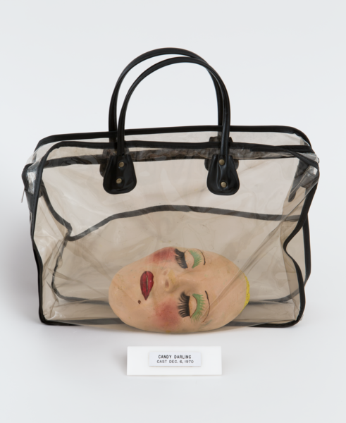 my-kelde:  Ray Johnson. Candy Darling Cast, 1970. plaster. paint + eyelashes in plastic