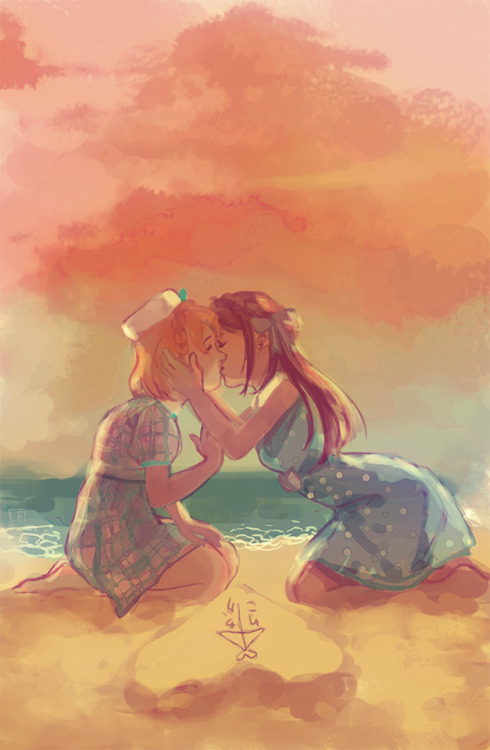 This ChikaRiko was a birthday present for dear @invincible-chimi-pie, I’m so happy I know her *o*On 