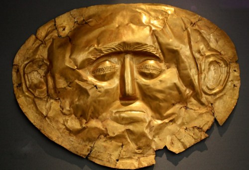 archaicwonder:  Mycenaean Funerary Masks Heinrich Schliemann discovered these masks in 1876, while e