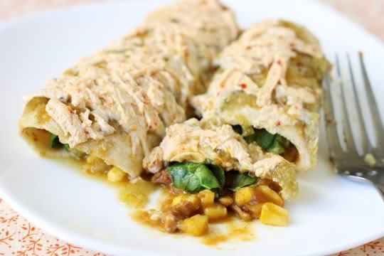 alloftheveganfood:  Vegan Pumpkin Entree Round Up Pumpkin Alfredo Pumpkin Corn Enchiladas