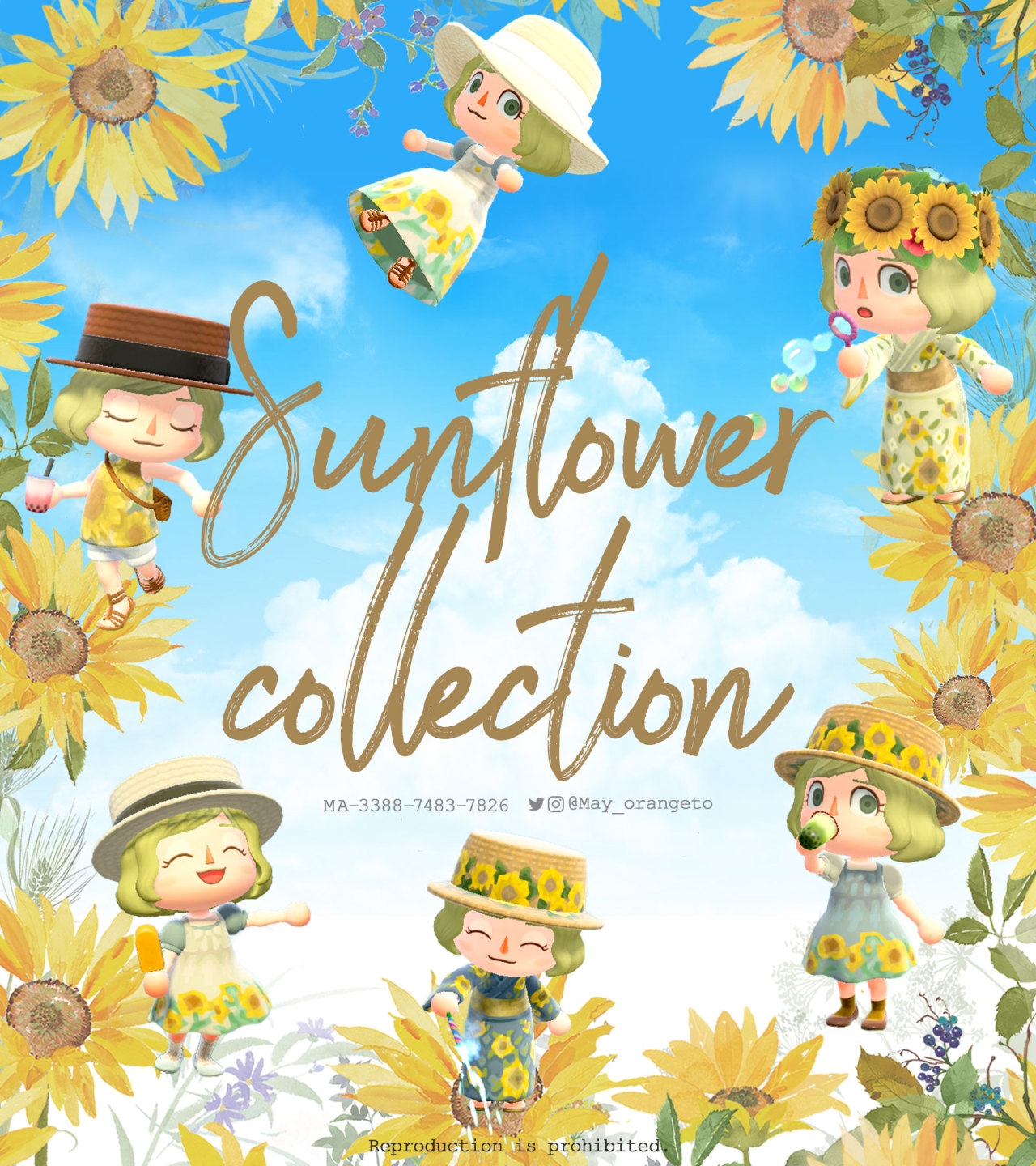 Sunflower Two-Piece - Animal Crossing Pattern Gallery & Custom Designs