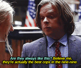 spectralarchers:this is the crossover to end all crossoversmore Foggy Nelson gifs /// more Rosa Diaz